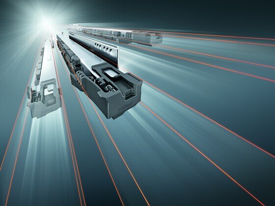 Направляющие BLUMOTION S позволяют реализовать три технологии движения