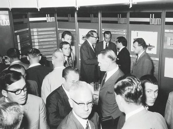 Blum-Stand auf der interzum im Jahre 1967